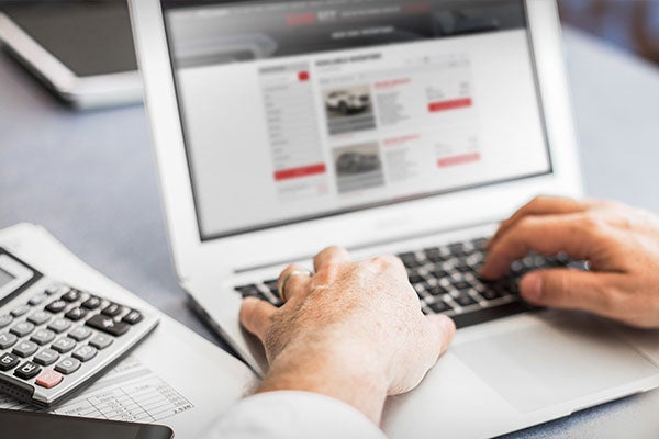 Credit card on a keyboard