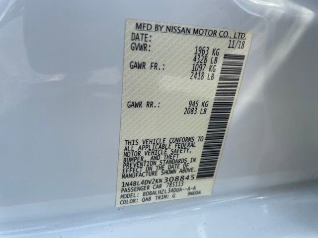 2019 Nissan Altima 2.5 SV